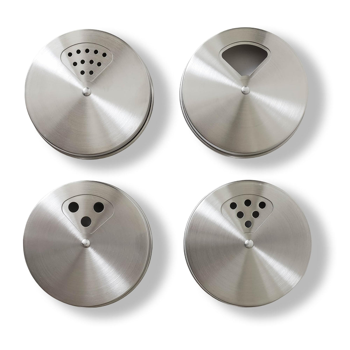 ByteX stainless steel spice lid for regular-mouth jars, easy pour for herbs and spices.