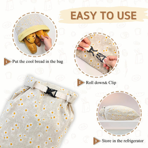 BYTTME beeswax bread bag easy to clean with cold water and mild soap.