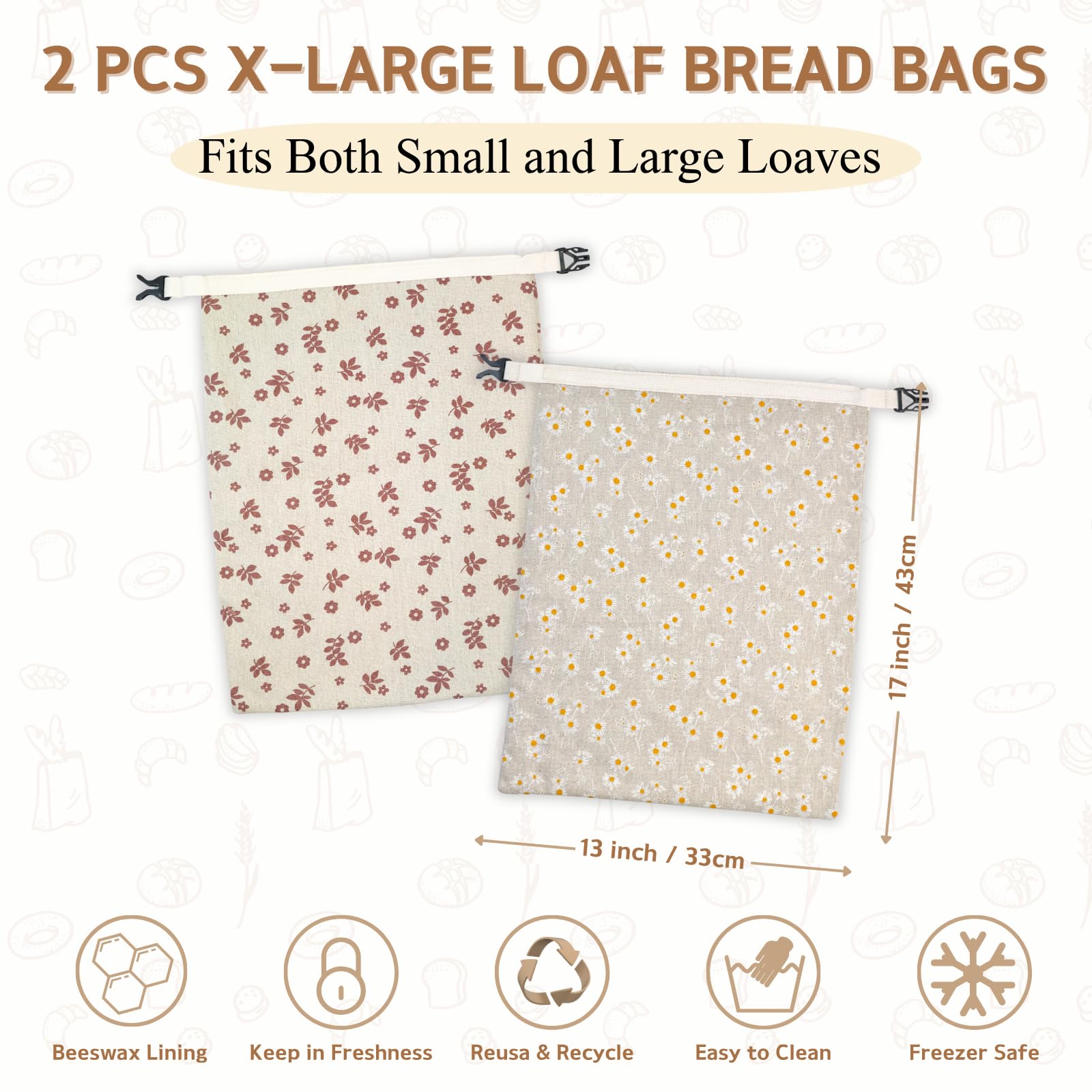 BYTTME beeswax bread bag folded-top design for easy stacking and travel.