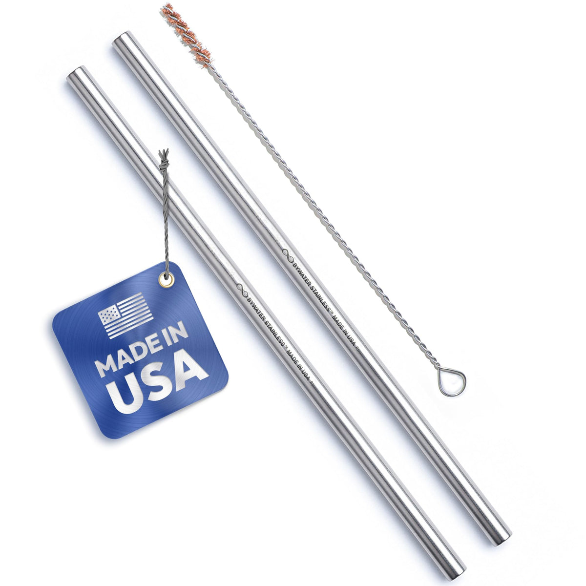 Bywater Stainless 10.5-inch straw set in USA-manufactured design for durable daily use