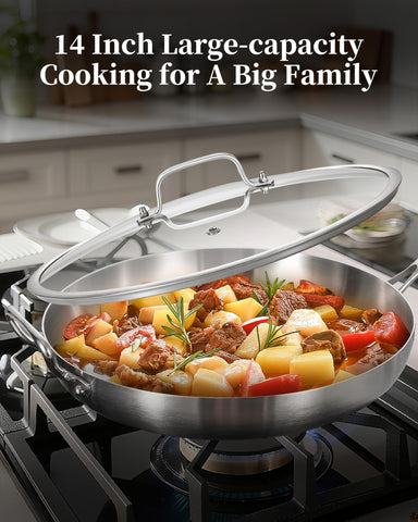 Bzayeat pan induction-compatible for versatile stove use across cooktops.