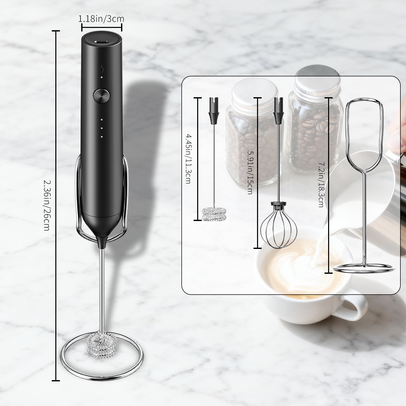 BZPP frother 3-speed control panel enables easy customization.