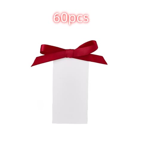 BZQCRT blank name cards ready for personalized guest names with ribbon