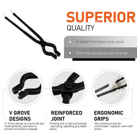 Bzsunway slip-resistant handle enables steady squeeze during forging tasks.