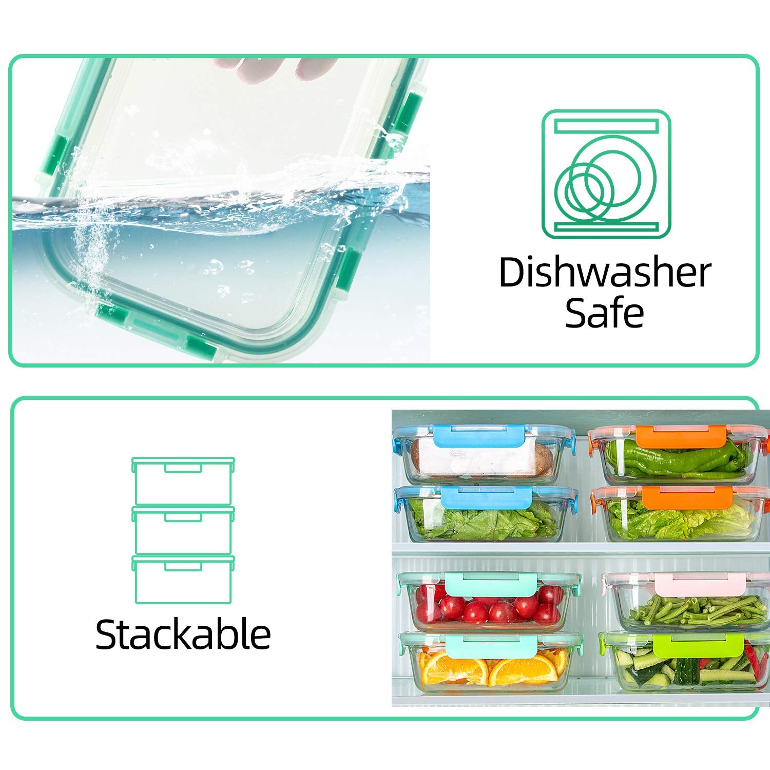C CREST oven and microwave-safe borosilicate glass ideal for prep and reheat.