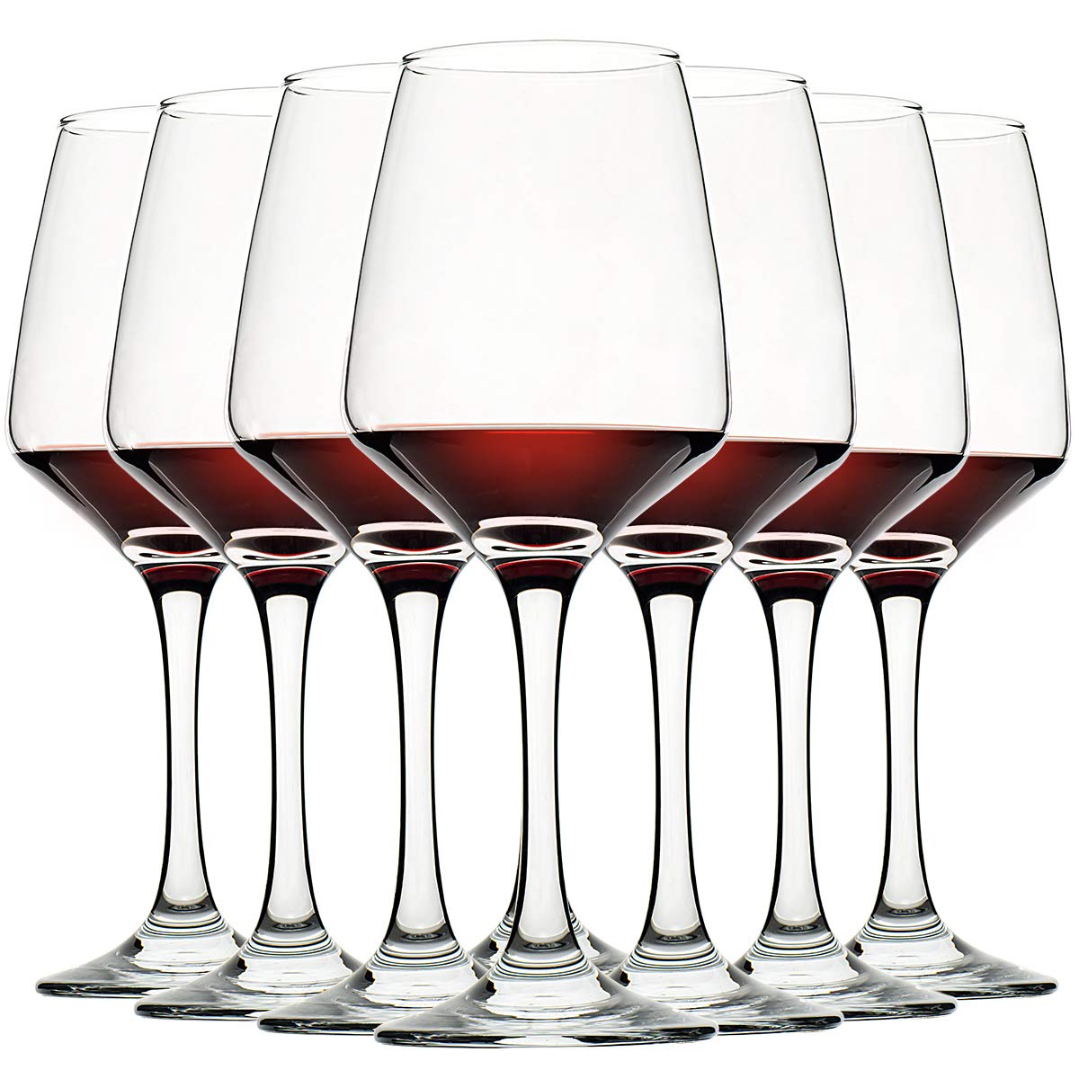 C CREST 8-pack wine glasses, 12-ounce capacity, crystal-clear elegance.