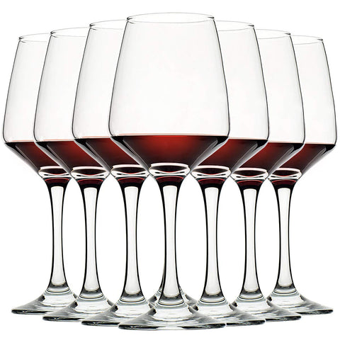 C CREST 8-pack wine glasses, 12-ounce capacity, crystal-clear elegance.