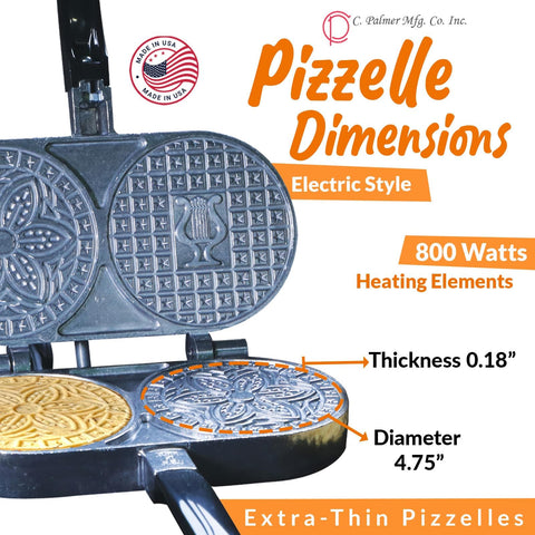 C. Palmer 7500 Made in USA pizzelle iron with trusted craftsmanship.
