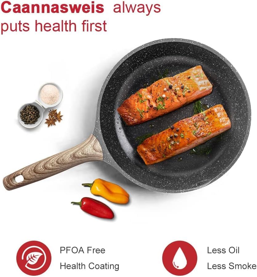 Caannasweis daily-use pan supports versatile omelets and veggies.