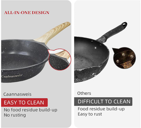 Caannasweis easy-clean surface minimizes residue after cooking.