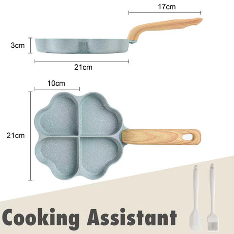 Close-up of Caannasweis granite nonstick coating for easy egg release