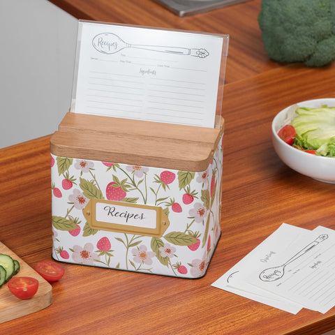 Cabbrix recipe box 24 dividers help categorize recipes