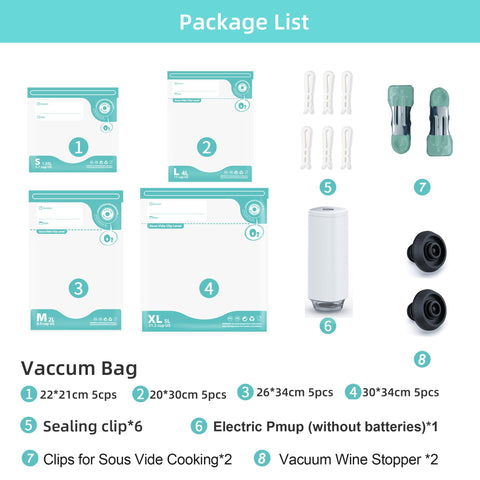 CABIBOX four sealing clips securing bags for strong, leak-proof seals.