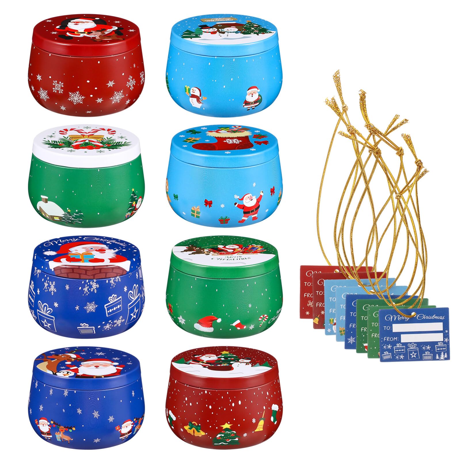 Cabilock Christmas cookie tins with festive patterns offer eye-catching gift packaging.