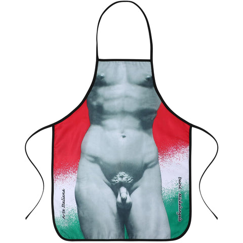 Cabilock David statue apron design, perfect novelty gift for kitchen parties.