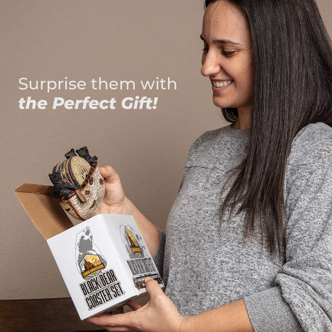 Cabin Obsession gift-ready coaster set makes a memorable housewarming or cabin gift.