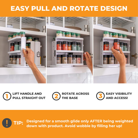 Cabinet Caddy SNAP! magnetic base joining units for expanded storage.