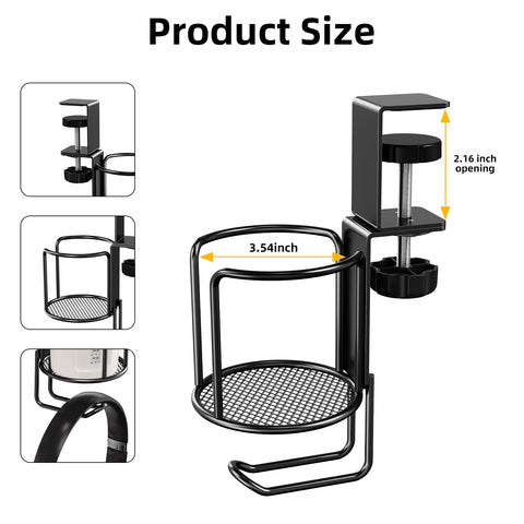 CABTE headphone hanger on desk keeps headset organized and accessible.