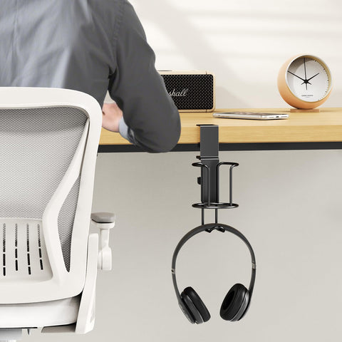 CABTE sturdy steel desk cup holder provides durable support.