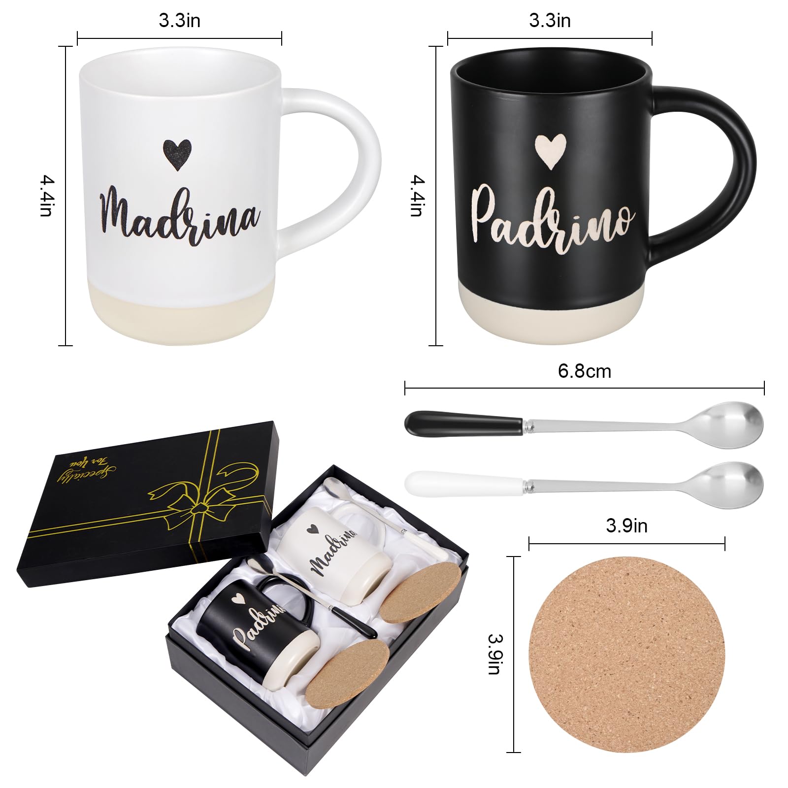 Cabtnca 16-ounce mugs provide ample capacity for hot or cold drinks.