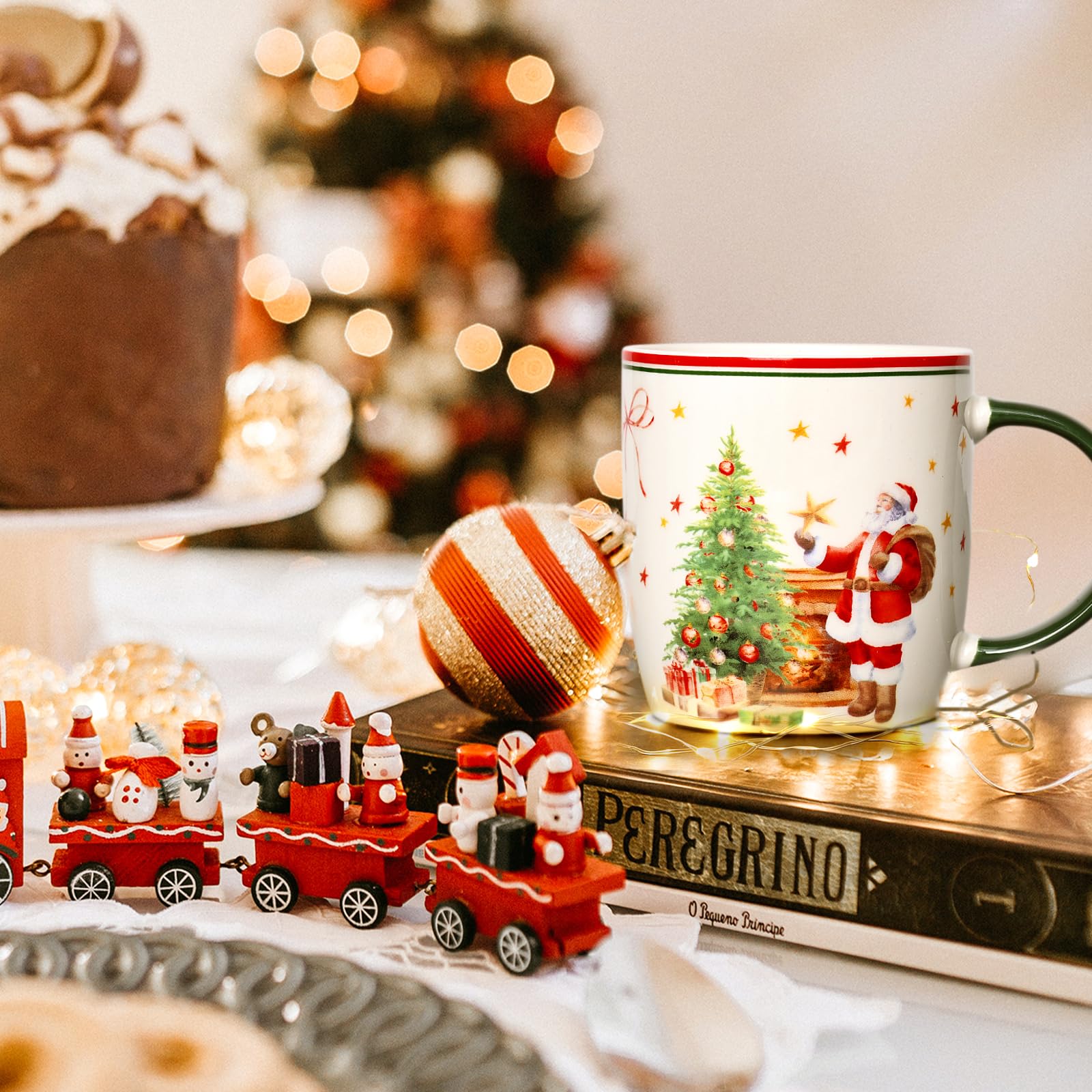 Cabtnca Christmas mugs both-sides print shows double-sided design for festive enjoyment.