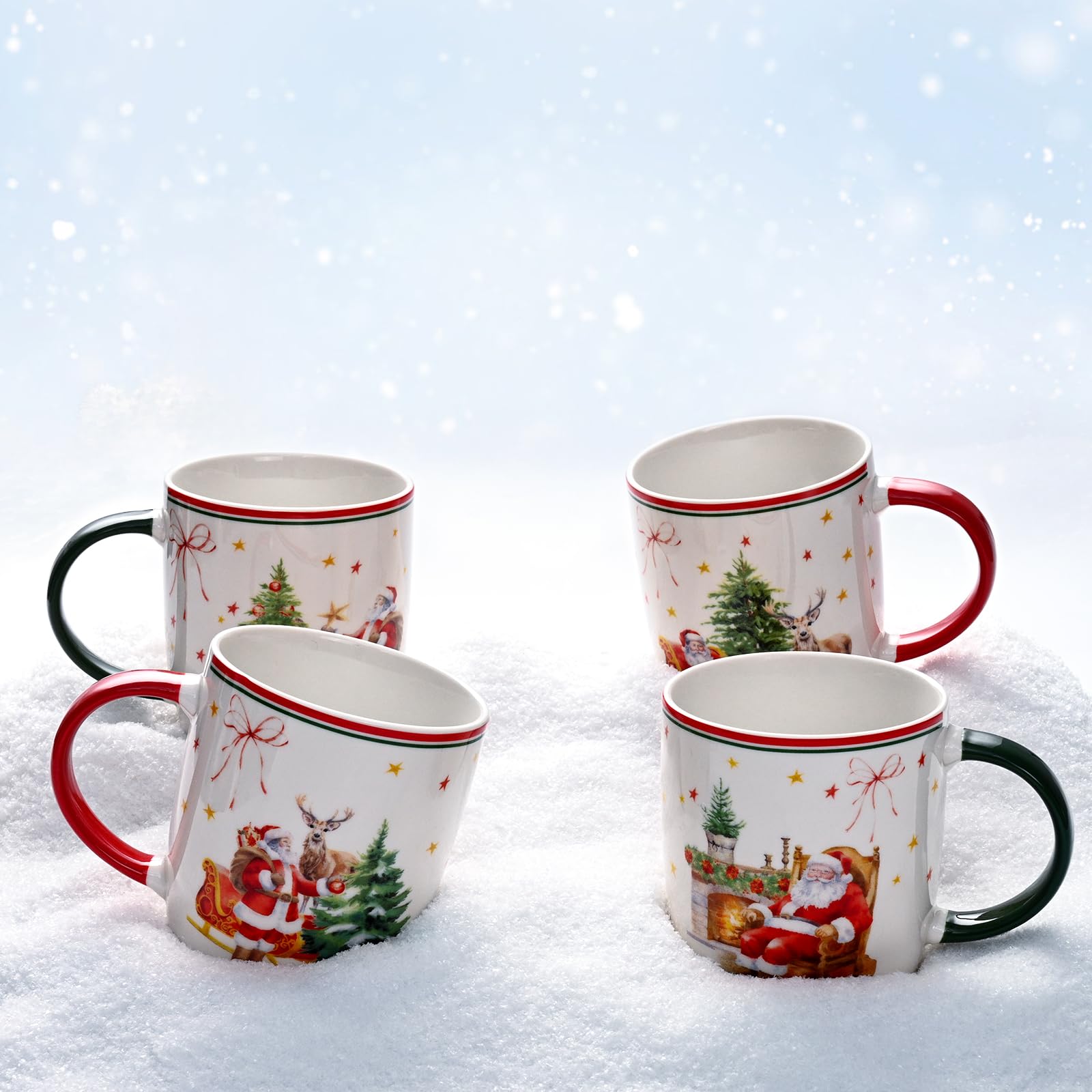 Cabtnca Christmas mugs ceramic handmade showcase quality craftsmanship and durable everyday use.