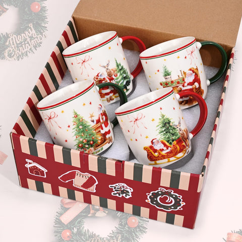 Cabtnca Christmas mugs gift-boxed set ready for thoughtful holiday gifting.