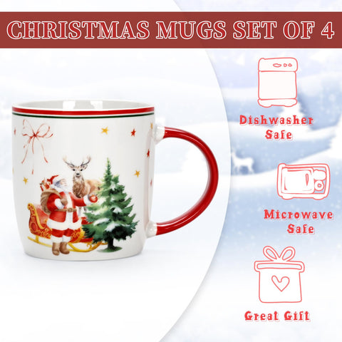 Cabtnca Christmas mugs microwave-safe design for quick reheats and cozy beverages.