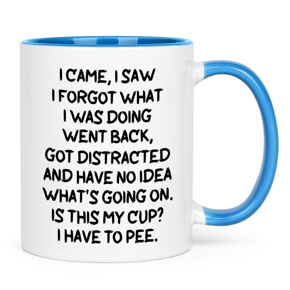 Cabtnca funny mug with double-sided text for daily coffee humor.