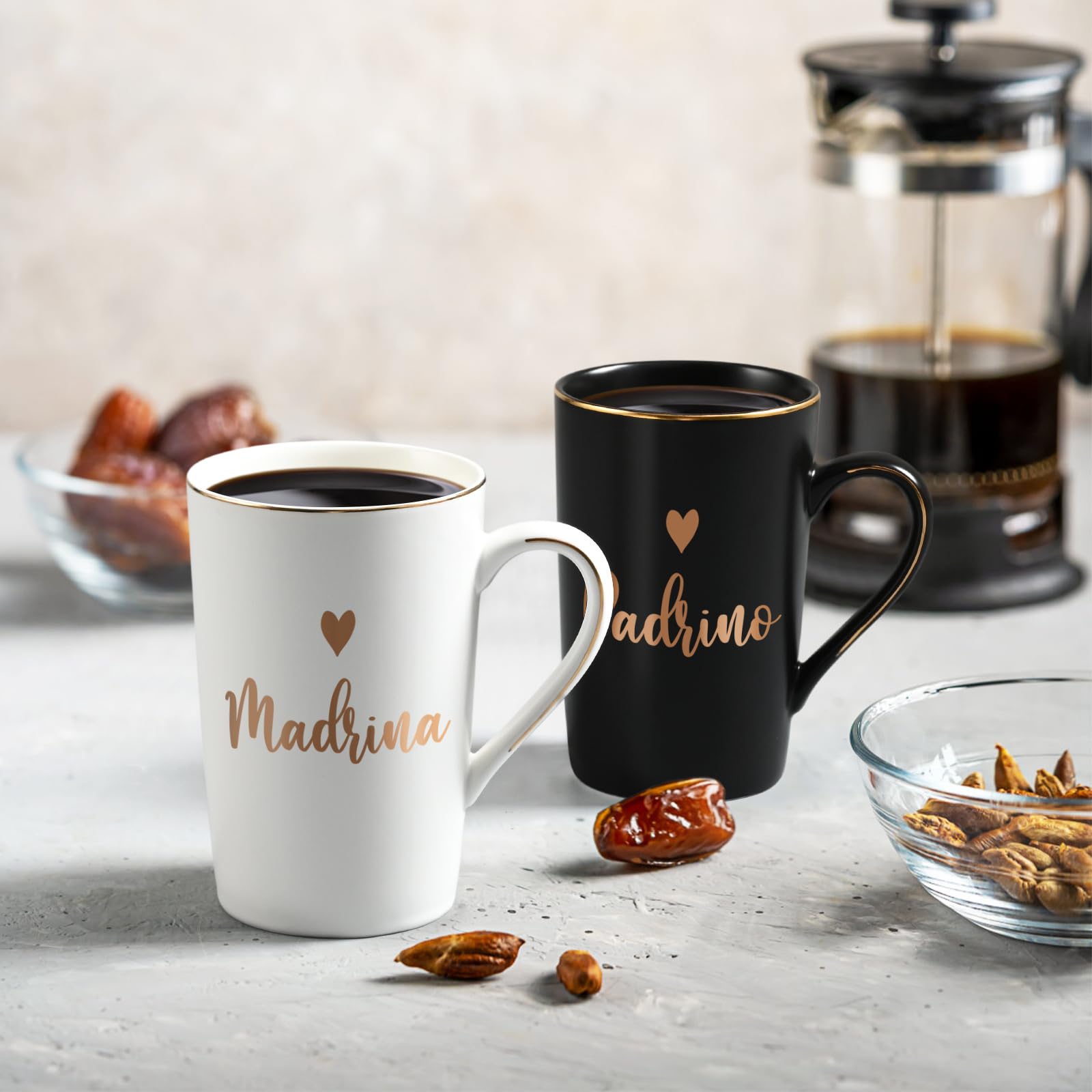Cabtnca godfather mug 14oz featuring a gold-lined handle