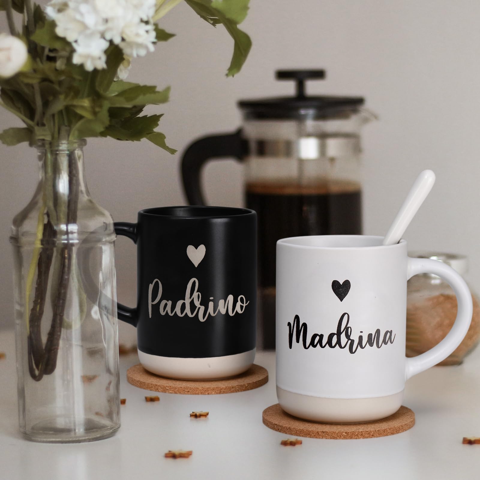 Cabtnca Madrina mug close-up highlighting matte frosted finish, timeless gift aesthetic.