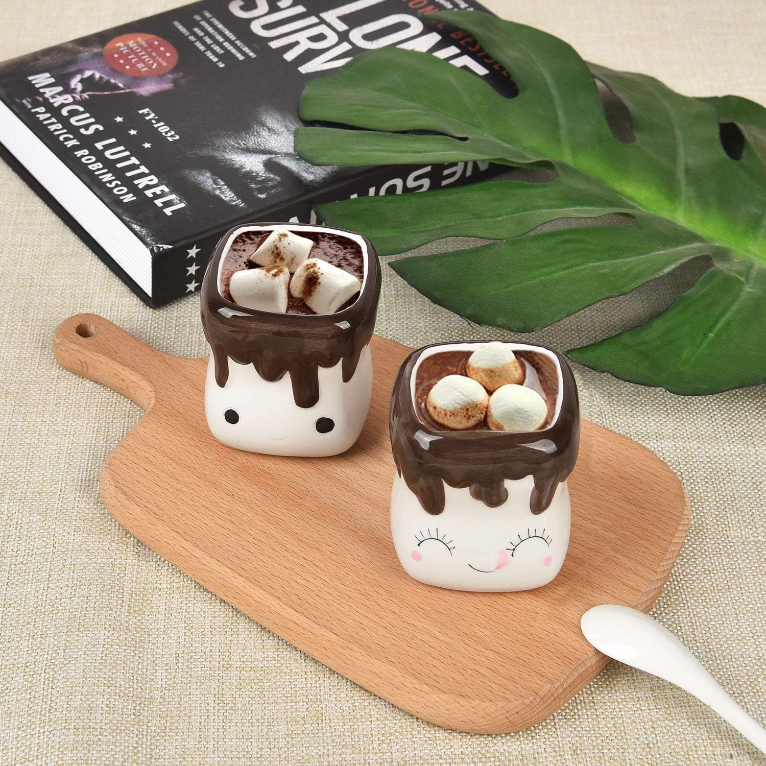 Cabtnca marshmallow mug cute decor: fun kitchen decor for Christmas and Halloween displays