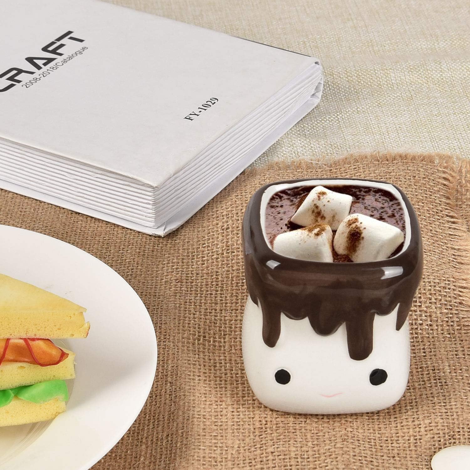 Cabtnca marshmallow mug kawaii style: mini kawaii mugs brighten shelves with adorable personalities
