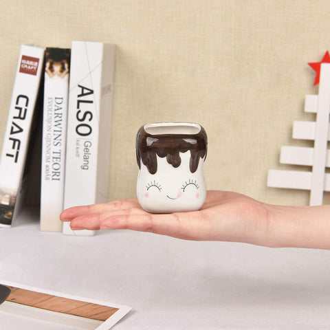Cabtnca marshmallow mug non slip base: slim waist and non slip bottom for easy grip