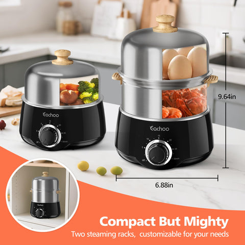 CACHOO egg cooker dishwasher-safe parts simplify cleanup after meals.