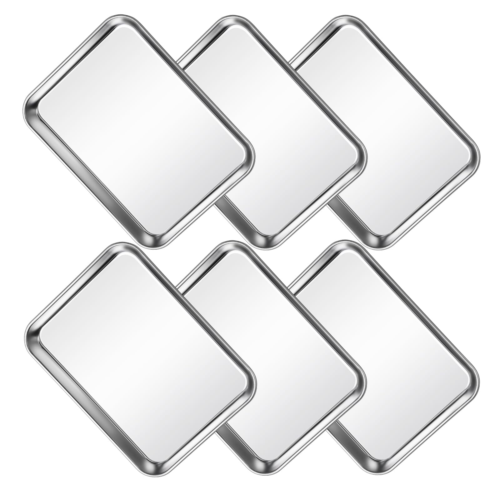 CACOLES stainless steel baking sheet set of 6 for even heat in home ovens.