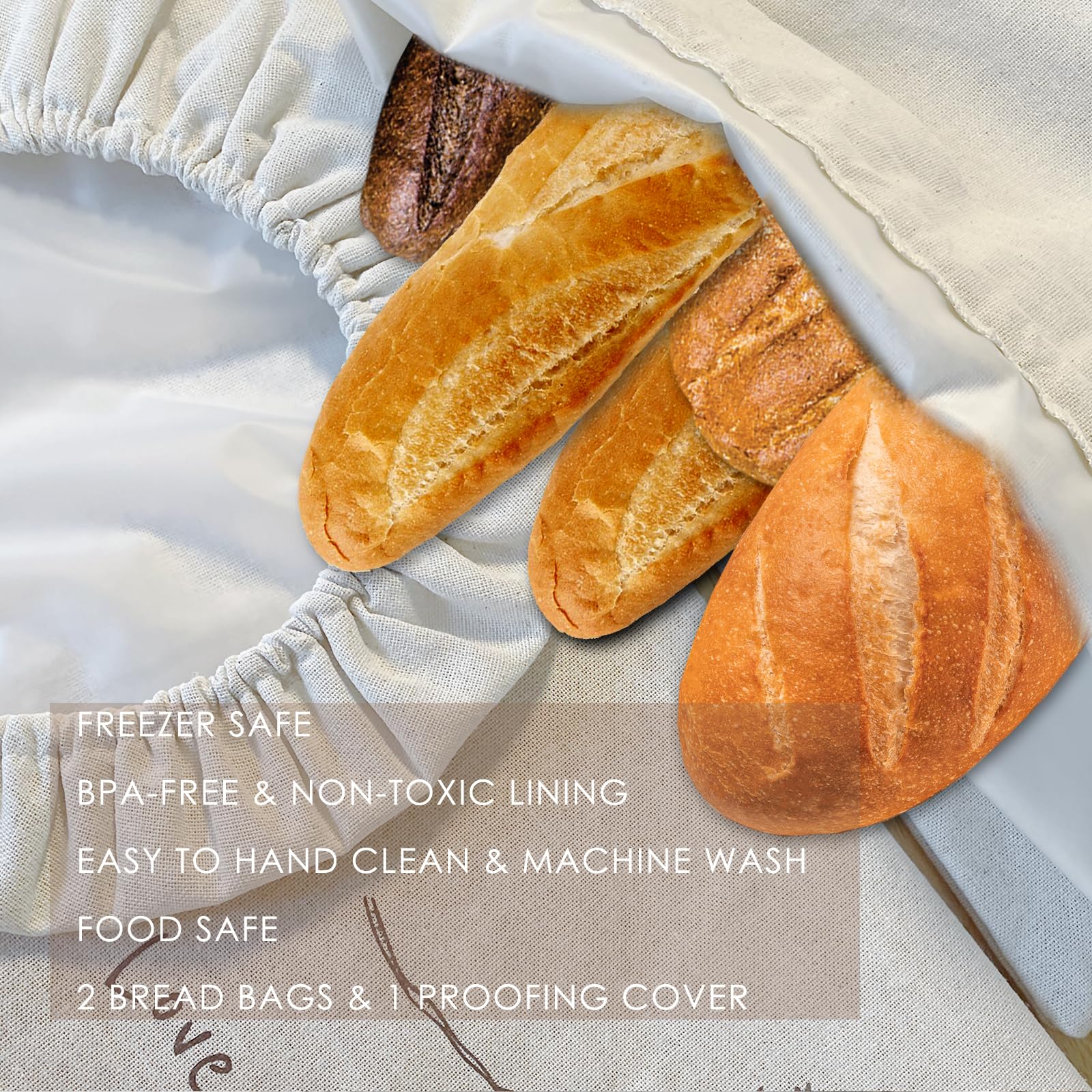 Cacolor bread bags are easy to care for with machine wash and air dry