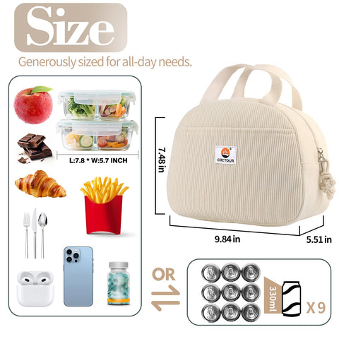 CaCTOUR insulated lining helps keep food at the right temperature