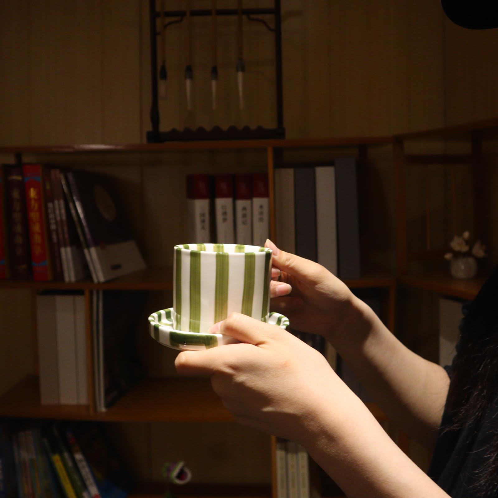 CACXKEP tea saucer set 12-5x12-5cm, perfect for desserts.
