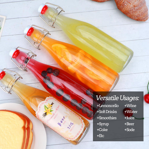 Cadamada bottle retains gas for carbonated drinks like beer and soda.