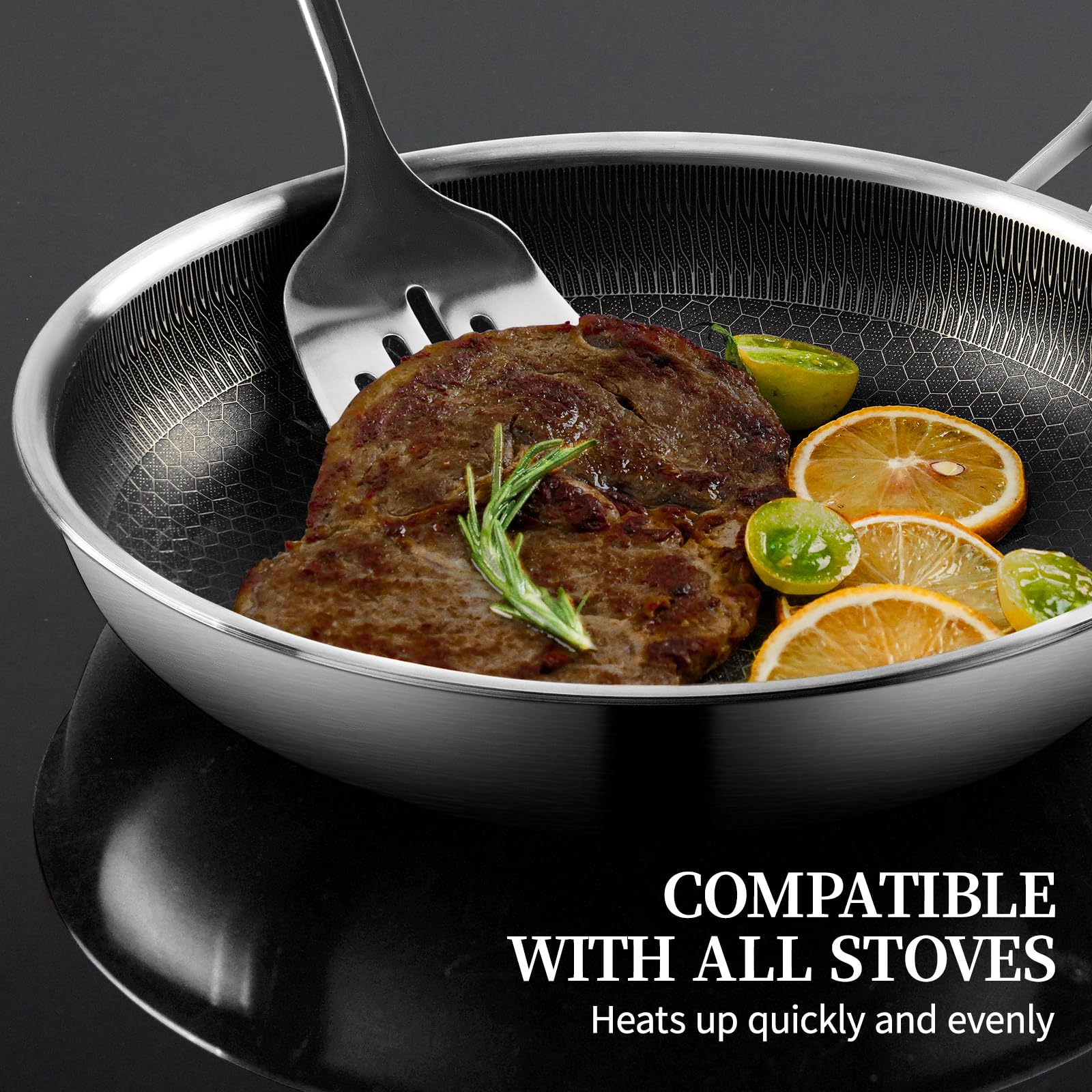 CADIVIZZO induction-ready base ensures versatile use on various stoves.