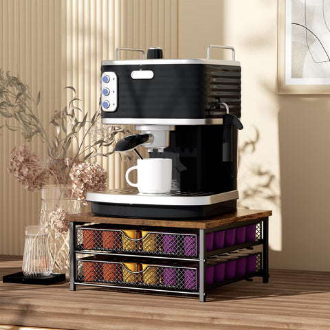 CADUKE top surface supports a coffee machine, keeps counter clean and organized