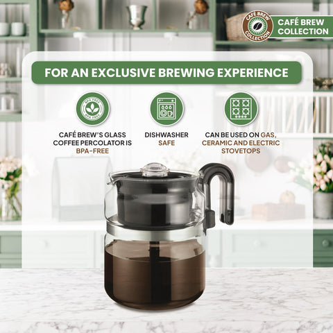 CAFÉ BREW Collection BPA-free components with dishwasher-friendly design