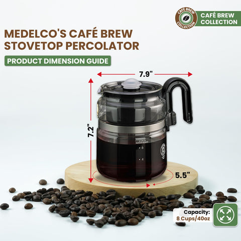 CAFÉ BREW Collection brewing on gas range for flexible cooking
