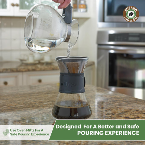 CAFÉ BREW COLLECTION borosilicate glass emphasizes heat resistance and durability
