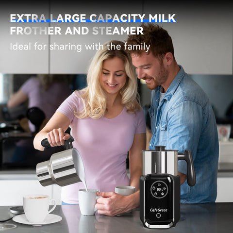 CafeGrace dishwasher-safe frother makes cleanup quick and convenient.