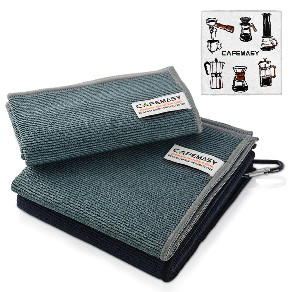 CAFEMASY barista towel steam wand 30x30 cloth cleans milk residue quickly