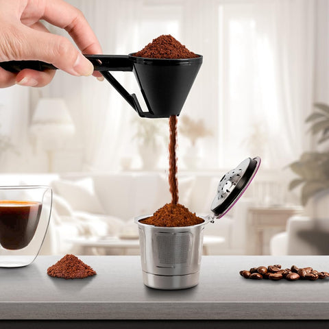 CAFEMASY coffee scoop measures 10g for consistent grounds.