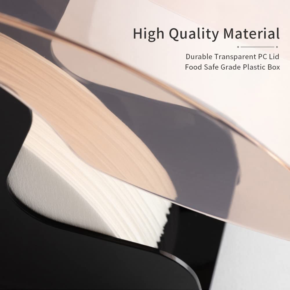 CAFEMASY holds about 100 filters for quick refill and less restocking.