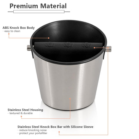 CAFEMASY 13 cm tall knock box designed to fit on drip tray.